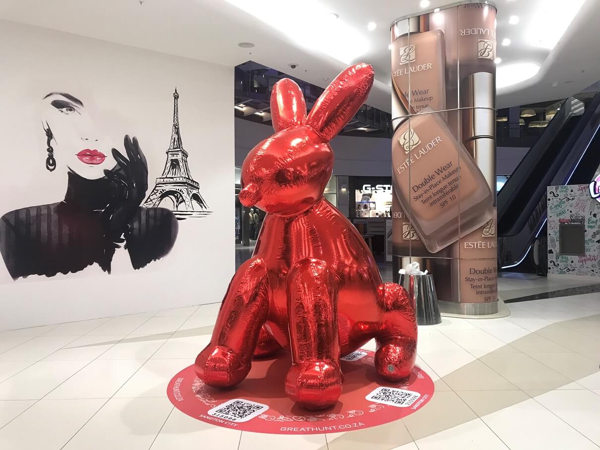 Red Inflatable Bunny